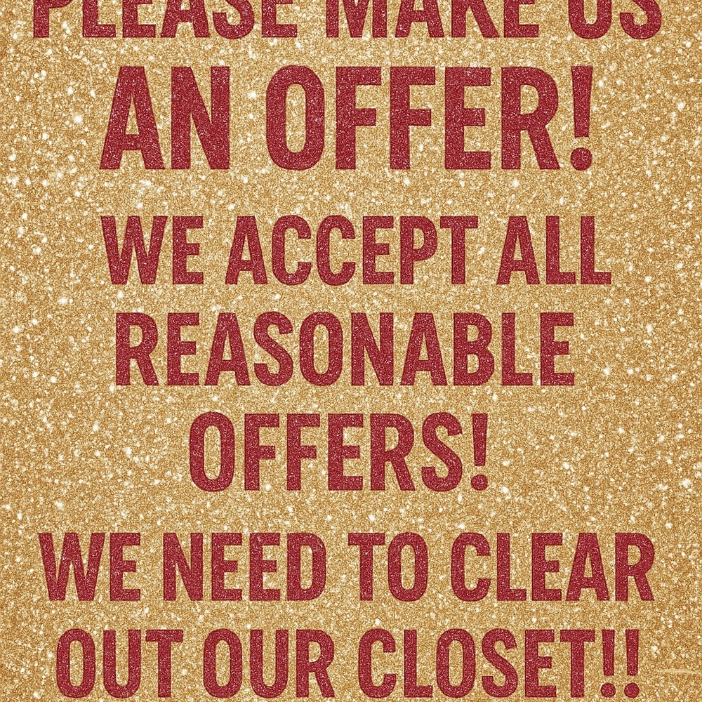 Gold Glitter Offer Sign